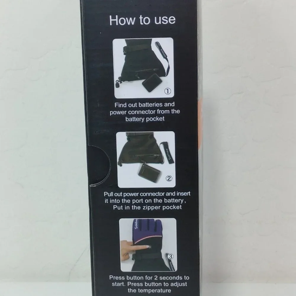 Soleilwear Heated Touchscreen Gloves Unisex with 2 Rechargeable Battery …